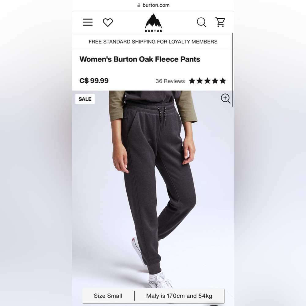Women's Burton Oak Fleece Pants - MEDIUM